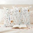 thumbnail image 3 of Spring Flowers Pillow Covers 2 Pack Watercolor Floral Garden Pillowcase Waterproof Outdoor Throw Pillow Cover for Patio Garden Square Cushion 26”x26”, 3 of 9