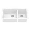 thumbnail image 1 of Karran Qu-711 Undermount Quartz/Granite Composite Kitchen Sink 32 In. 60/40 Double Bowl In White, 1 of 5