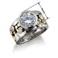 thumbnail image 3 of Fashion Two Tone 925 Silver Rings Cubic Zircon Women/Men Party Jewelry Sz 6-10, 3 of 5
