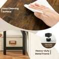 thumbnail image 4 of Kadyn Computer Corner Desk,Home Office Writing Worstation, Corner Table,Triangle Corner Desk with Charging Station Keyboard Tray and Storage Shelf-Rustic Brown, 4 of 7