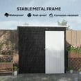 thumbnail image 5 of Outsunny 6' x 4' Garden Storage Shed, Outdoor Metal Tool Shed with Lockable Door and Gloves for Backyard Garden Patio Lawn, Dark Gray, 5 of 10