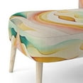 thumbnail image 5 of Designart "Multi-Color Abstract Waves IV" Upholstered Modern & Contemporary Accent Chair and Modern & Contemporary Arm Chair - Multiple Color & Pattern, 5 of 7