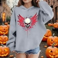 thumbnail image 3 of bbymog Fall Winter Boys Hoodies Size 14-16 Halloween Long Sleeve Funny Skull Hoodie for Girls Kids Sweatshirt Gray B 7 Years, 3 of 10