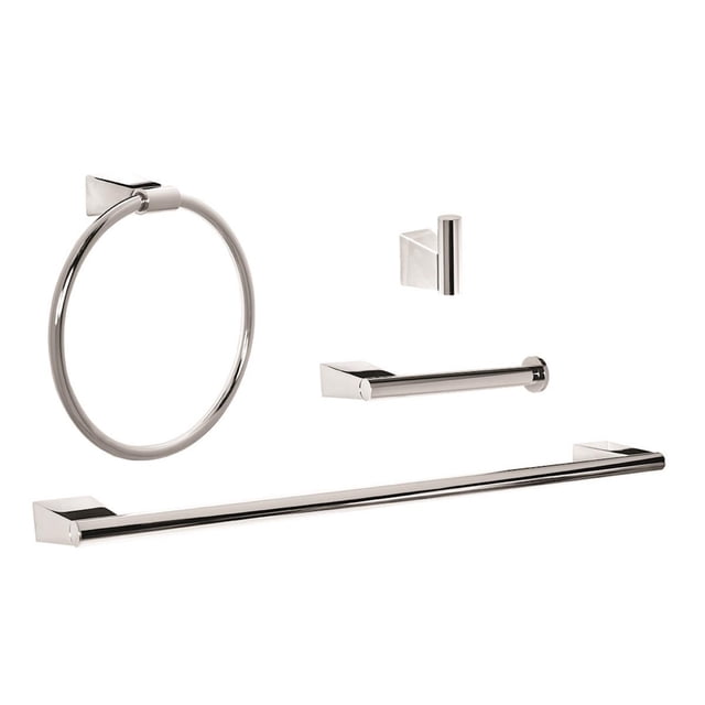 Juego Accesorios Baño Lumen Zinc Cromado 4 Piezas 61 Cm