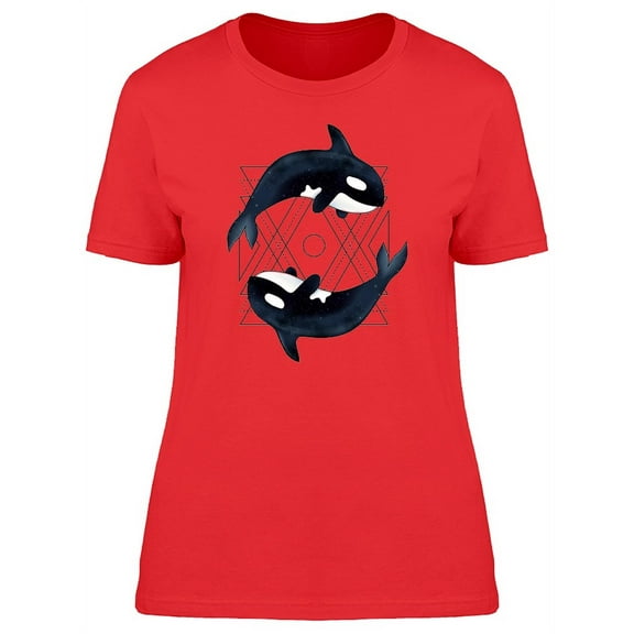Orca Hipster Design T-Shirt Women -Image by Shutterstock, Female Large