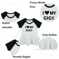 thumbnail image 2 of Pack of 2, I Love My Gigi & Don't Make Me Call My Grandma Funny Dresses For Baby, Newborn Babies Skirts, Infant Princess Dress, Toddler Frocks (Black Raglan Dresses, 6-12 Months), 2 of 5