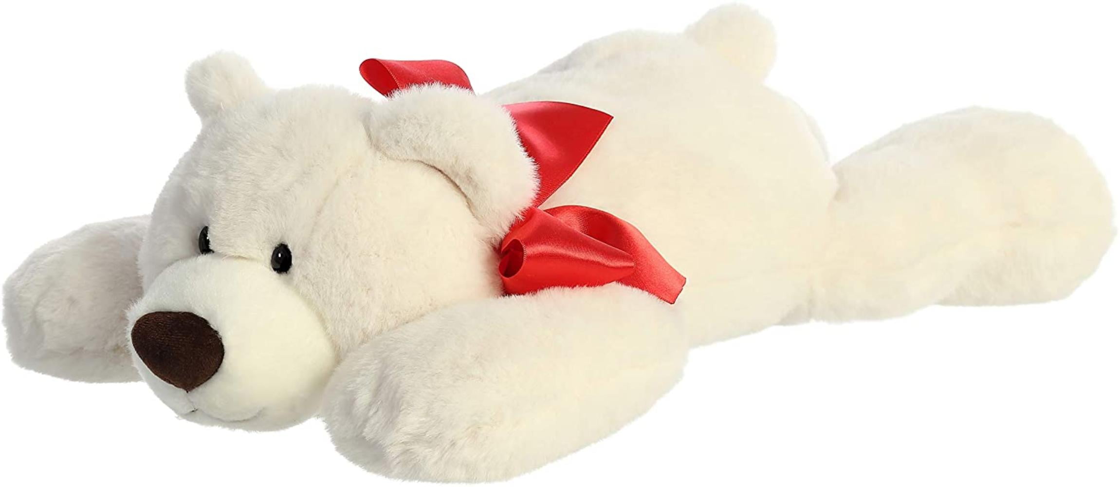 20" Hugga-Wug Bow Bear Wht Aurora Valentine Items 