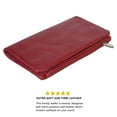 thumbnail image 4 of Leatherboss Genuine Leather Women Slim Compact Clutch Credit Card Holder with Coin Pocket, 4 of 6