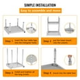 thumbnail image 3 of EDTara Stainless Steel Prep Table, NSF Commercial Grade, 400 Lbs Capacity, Adjustable Legs with 2" Edge Baffle, 3 of 7