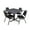 Grey, variant on Romig Pillar 42 in. Square X-Base Breakroom Table- Maple & 4 Restaurant Stack Chairs- Black