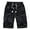 Black, variant on Viadha Men's Summer Fashion Outdoors Casual Print Button Multi-pocket Sport Shorts Pants(Khaki,L)