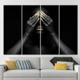 thumbnail image 4 of Black Woman Wall Decor, Contemporary Poster, Gold Woman Art, Abstract Canvas, African Gold Make Up Printed, Luxury Wall Decor, Canvas Wall Decor - 3P-Gallery Wrapped, 4 of 9