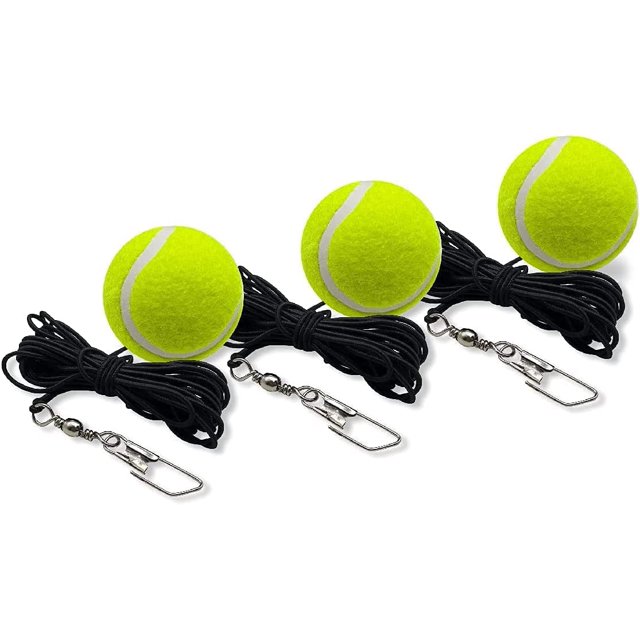 TaktZeit Tennis Balls with String, 3 Pcs, Pro, Tennis Training Tool