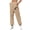 Khaki, variant on Staron Women's Casual Sweatpants Rugby Print Loose Fit Ribbed Cuff Joggers Sports Pants with Pockets, Khaki S