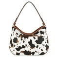 thumbnail image 4 of Montana West Soft Hobo Bags for Women Purses and Handbags Shoulder Satchel Bag, Cow-Brown, 4 of 6