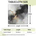 thumbnail image 2 of Gray Black Gold Marble Pattern Square Fitted Tablecloth with Elastic Edge,Square Table Cover,Washable Elastic Table Cover for Home Kitchen Party Decor 34"x34", 2 of 6