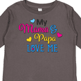 thumbnail image 4 of Inktastic My Mama and Papa Love me with Hearts Boys or Girls Long Sleeve Toddler T-Shirt, 4 of 5