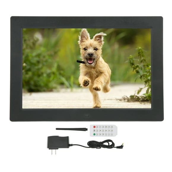 Smart Photo Frame, Mainstream Video Decoding Intelligent Remote Control Digital Photo Frame Background Music Playing For Home US Plug