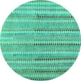 thumbnail image 1 of Ahgly Company Indoor Round Southwestern Turquoise Blue Country Area Rugs, 4' Round, 1 of 4