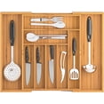 thumbnail image 1 of Organizador de cajones para cubiertos, almacenamiento de cocina extensible ajustable, bandeja organizadora de utensilios, para baño, recámara, departamento, vajilla, joyería, herramientas de, 1 of 10