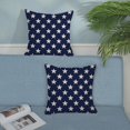 thumbnail image 3 of 4th of July Pillow Covers 18x18 Blue and Cream Patriotic Stars Outdoor Decor Throw Pillows for Couch Independence Day Memorial Day Pillowcase Decorative Cushion Case for Sofa Bed Set of 2, 3 of 6