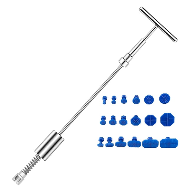 Car Dent Puller Repair Tools T Dent Remover Kit Auto Body Paintless Body Part Tool Sheet Metal Slide Removal Hammer