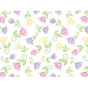 Pack Of 1, Flower Dance Cello Roll 1.0 Mil 40" X 100' Made In USA For Mother's Day, Spring & Summer