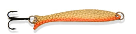 Mooselook Wobbler Medium 3 1/8'' 1/4oz Gold Nu-Wrinkle/Orange