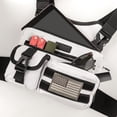 thumbnail image 3 of Bolsa de Pecho Fitdom Negra Inspirada en la Táctica con Soporte para Teléfono para Hombre, 3 of 7