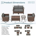 thumbnail image 2 of ELPOSUN Outdoor Patio Furniture Set,Rattan outdoor Conversation Set,6 Pieces Wicker Rattan Sectional Furniture with Rocking Swivel Chair for Backyard,Poolside, Grey (Include Waterproof Covers), 2 of 7