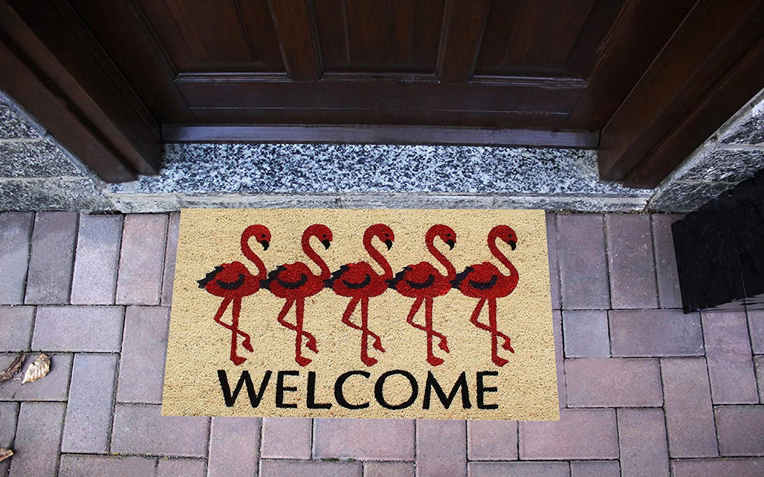 A1HC First Impression Flamingo Welcome Mat 18" X 30" Front Door Mats Entryway Doormat