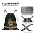 thumbnail image 5 of Drawstring Backpack - Squirrels Eating Peanuts On The Tree Splash Proof Small Drawstring Gym Bag for Women Men, Cinch Sports String Bag Backpack for Travel Swimming Beach, 5 of 8