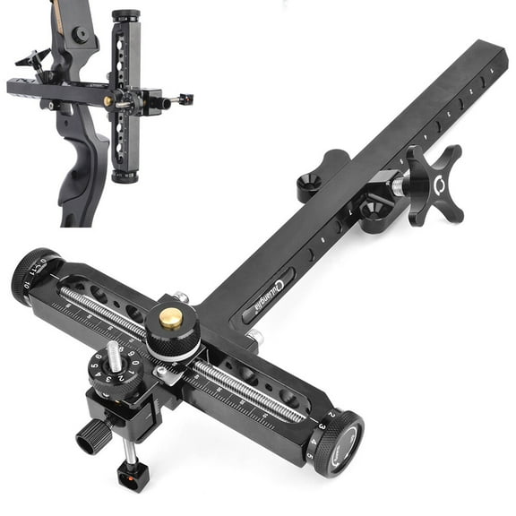 Recurve Bow Sight 1 Pin Aluminum 9" Adjustable Archery Hunting Bow Target Sports