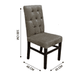 thumbnail image 2 of Silla Vancouver para comedor terciopelo beige SALVANTO Moderna capitonada, 2 of 2