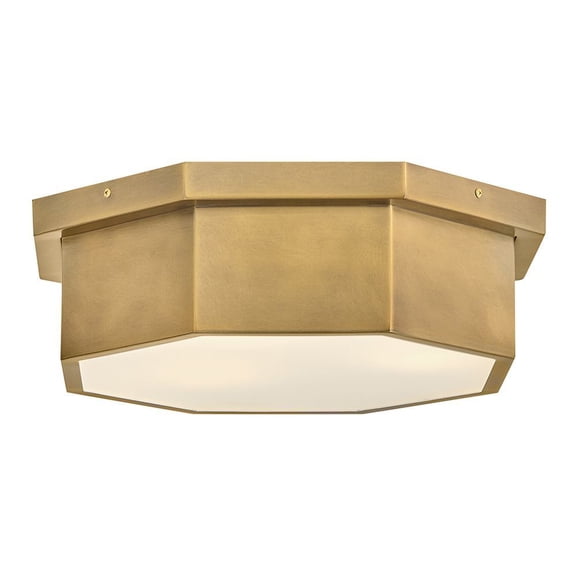 46993HB Hinkley Lighting Facet - 30W 3 LED Medium Flush Mount-5 Inch Tall and 17.5 Inch Wide-Heritage Brass Finish