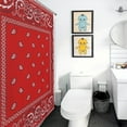 thumbnail image 4 of Bandana Pattern Shower Curtain Bathroom Curtains Waterproof Fabric Home Partition Screen Living Room, 4 of 6
