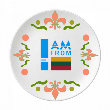 

I Am From Lithuania Art Deco Fashion Flower Ceramics Plate Tableware Dinner Dish