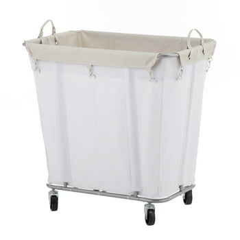 Mainstays Large Rolling Laundry Cart with Canvas Bag