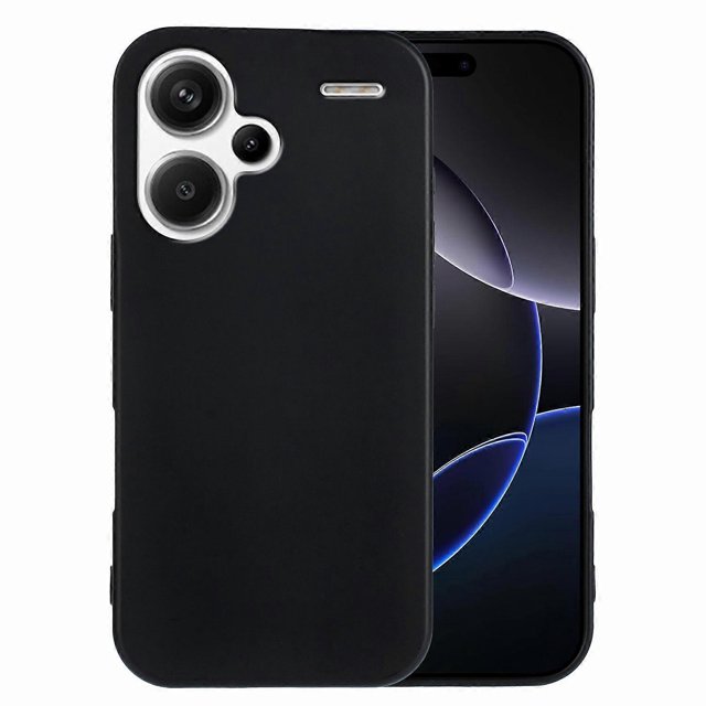 For Xiaomi Redmi Note 13 Pro+ 5G TPU Case Soft Matte Anti-fingerprint Phone Back Cover - Black
