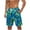 Blue, variant on ZCFZJW Summer Tropical Print Beach Swim Trunks for Men Lightweight Quick Dry Drawstring Elastic Waist Bathing Suit Trendy Holiday Vacation Board Shorts with Pockets Green#01 XXL
