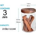 Glass Jars, Food Storage Containers with Airtight Acacia Lids, 20FL OZ