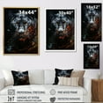 thumbnail image 4 of Designart "Tranquil Panther In The Moonlight" Animals Panther Floater Framed Wall Art Living Room, 4 of 5