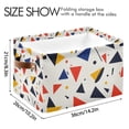 thumbnail image 4 of Yayeee 2 Pack Canvas Storage Basket with Handles for Shelves Fabric Bins Closet Organizer, White Geometric, 4 of 8