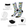 thumbnail image 3 of Lsque Space Monster Printed Men's Crew Socks, Soft Durable Breathable Moisture-Wicking with Odor Control Cotton socks, 3 of 6