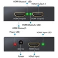 thumbnail image 4 of Divisor HDMI 1 en 2 salidas, repetidor divisor alimentado por HDMI, interruptor amplificador HDMI, compatible con Full HD para PS3, PS4, reproductor de DVD y PC Adepaton 2036105, 4 of 9