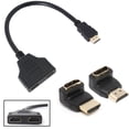 thumbnail image 2 of NARABB Adaptateur de Signal Double Divisé 1 vers 2 Câble HDMI Mâle vers Femelle s'Adapte, 2 of 9