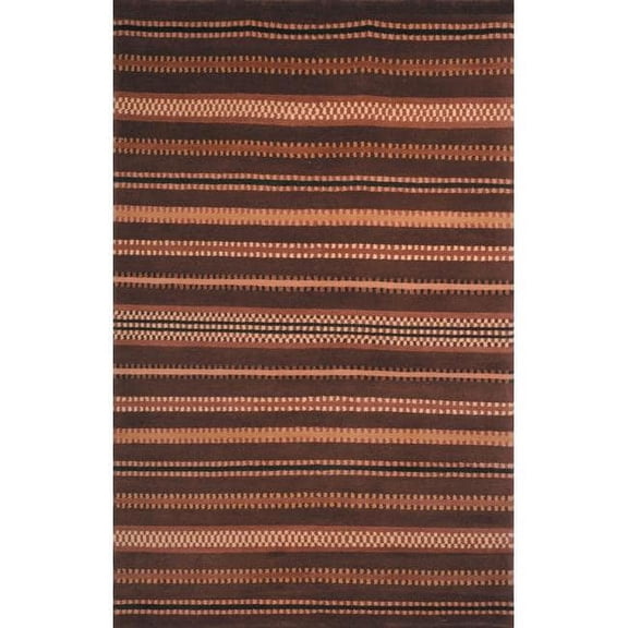 Safavieh Hand-knotted Lexington Stripes Brown Wool Rug