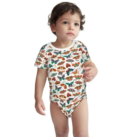 

Noikeo Colorful Butterfly for Baby Unisex-Baby Short Sleeve Bodysuits One-Piece for Infant Baby Boys & Girls Baby Romper with Snap Closure Baby Clothes for Daily Wear-6 Months