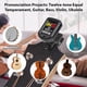 thumbnail image 2 of Afinador Electrónico con Pinza, Pantalla LED a Color, Compatible con Guitarra, Bajo y Ukulele, Modelo T02C con Batería Recargable y Envío Incluye Pila de Botón, 2 of 6