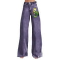 thumbnail image 2 of Luowei Women's Loose Fashion Plus Size Printed Casual Pants, Purple, L, 2 of 4
